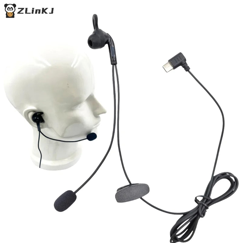 ▶1Pcs For V6 Pro V4C Plus Q8 F6 V7 Judge Ear Intercom Headset Type-C USB-C Interface Referee In-Ear Earphones Zpaxo