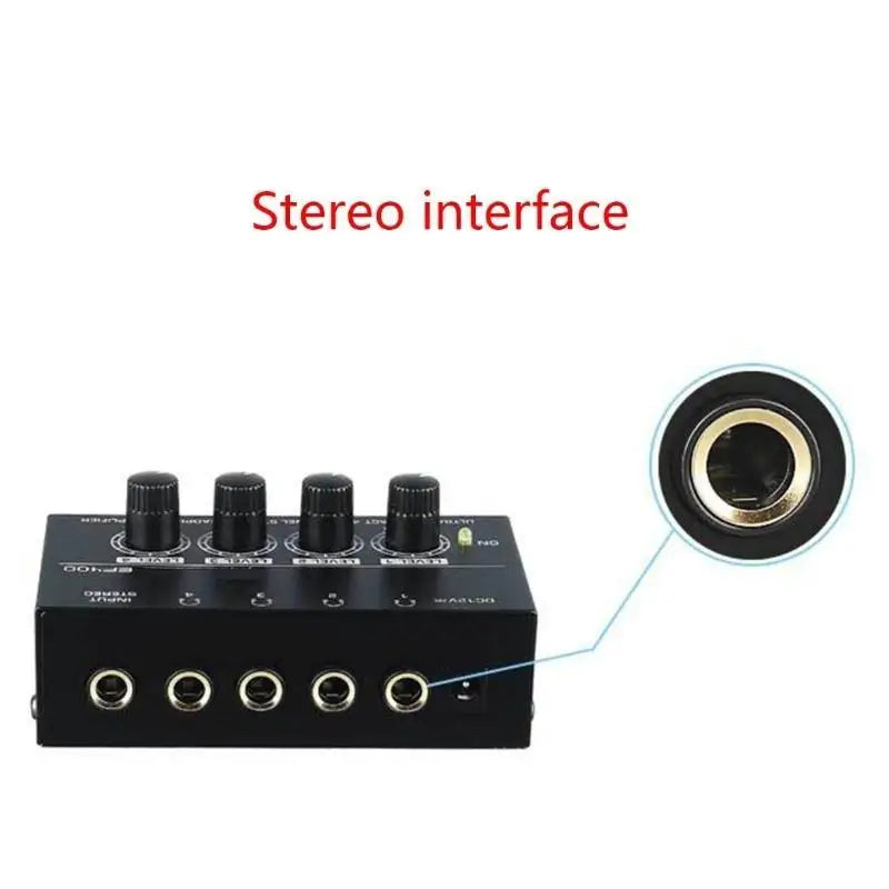 652F Compact Stereo Amplifier Power Adapter 10MHz Earphone Amp Music Zpaxo