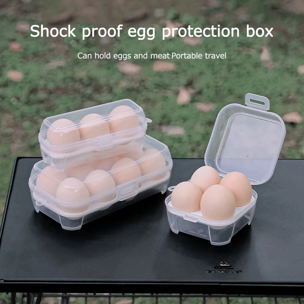 Portable Shockproof Egg Holder Box – 3/4/8 Grid Storage Egg Storage Container Zpaxo