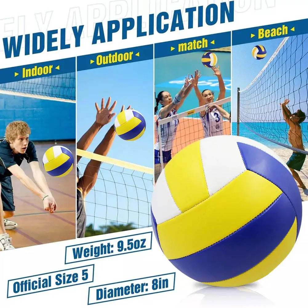 Size 5 Volleyball Professional Training Match Game Ball PU Soft Inflatable Waterproof For Beach Outdoor Indoor Practice Ball Zpaxo