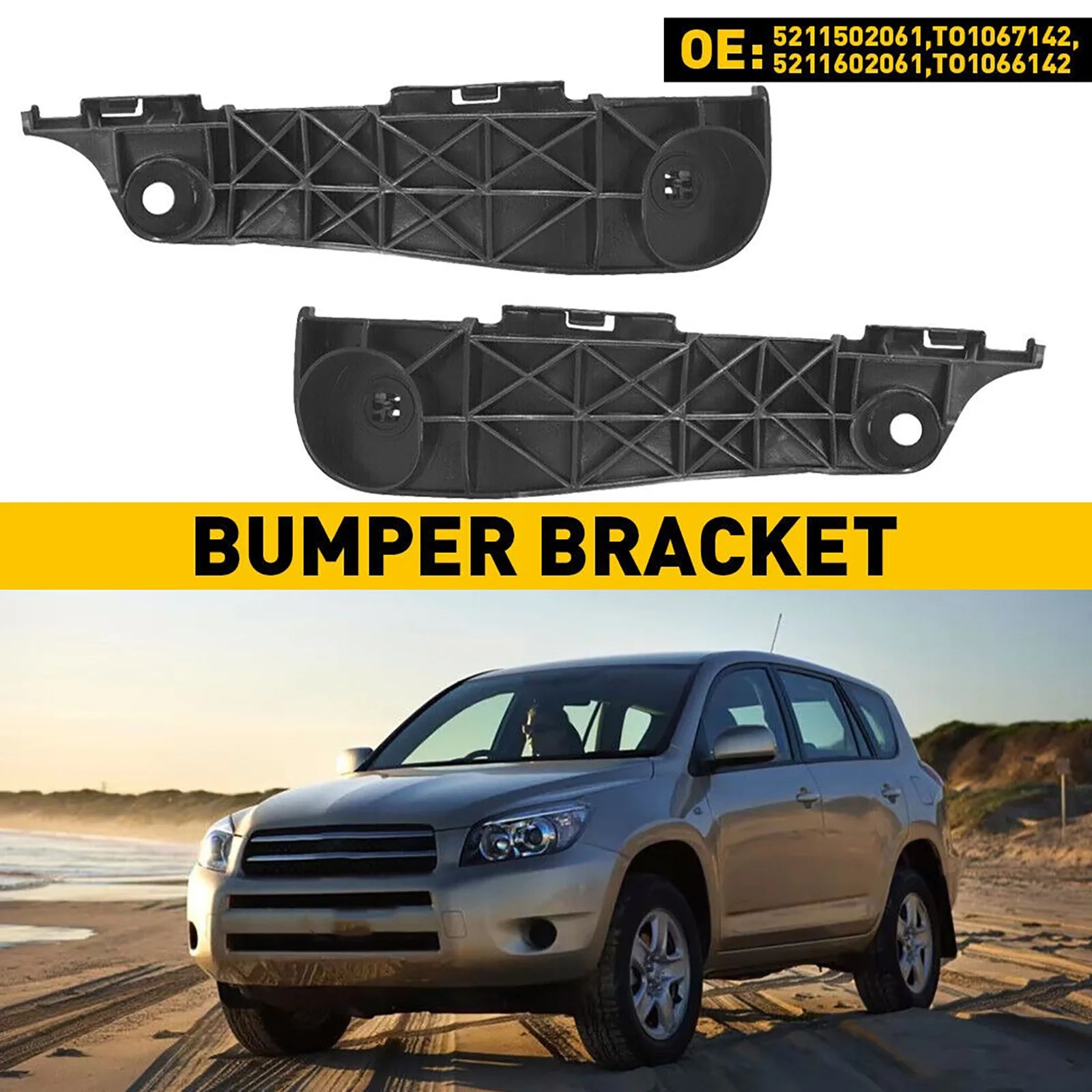 52535-0R010 Vehicle Front LH RH Bumper Brackets Hold Mount