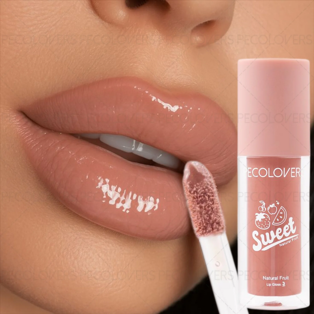 1PC Natural Nude High-gloss Lip Gloss-Long-lasting Moisturizing, Mirror-like Gloss, Berry Color, Light and Non-sticky, Non-stick Zpaxo