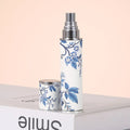 PU Leather Perfume Bottle Blue White Porcelain Cosmetic Container Zpaxo C
