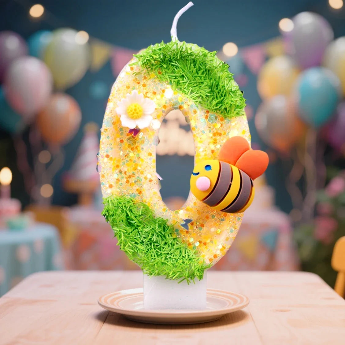 Bee Digital Birthday Cake Candles 0-9 Festive Children's Decorations Zpaxo number 0 B13778A