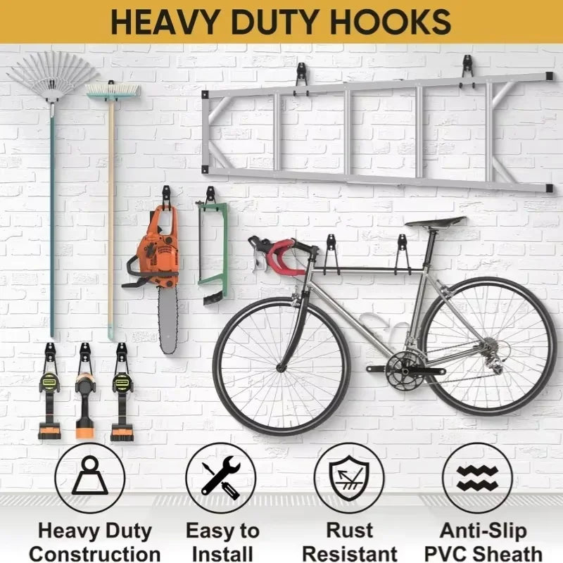 Heavy Duty Wall Mounted Metal Hooks – Garage & Garden Storage Wall Storage Hook Zpaxo