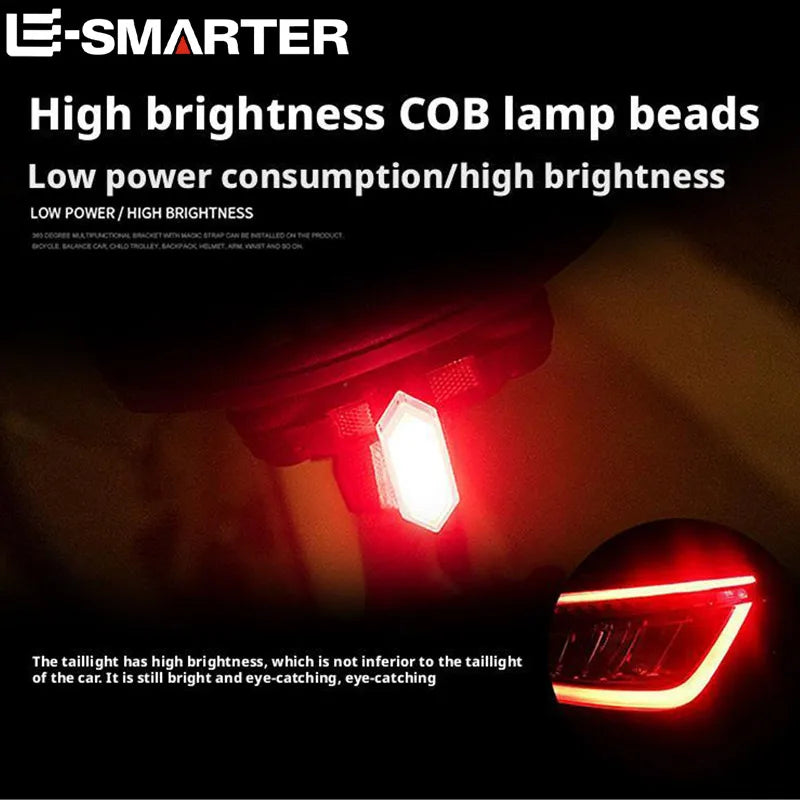 USB Rechargeable Waterproof LED Bike Tail Light – IPX5 Safety