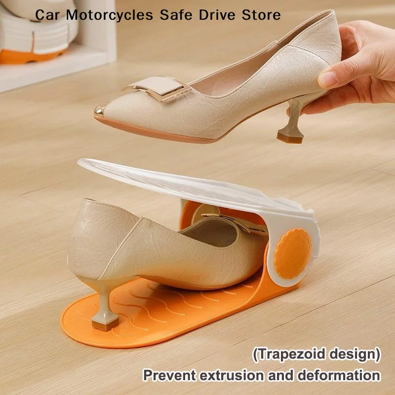 MNew Adjustable Shoes Rack Double Layer Space Saving Shoe Slots