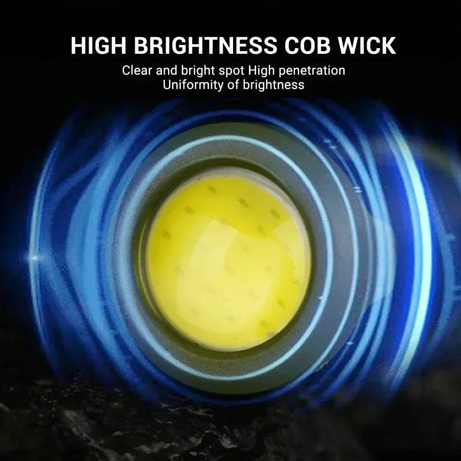 Mini Rechargeable COB Keychain Flashlight | Camping & Emergency