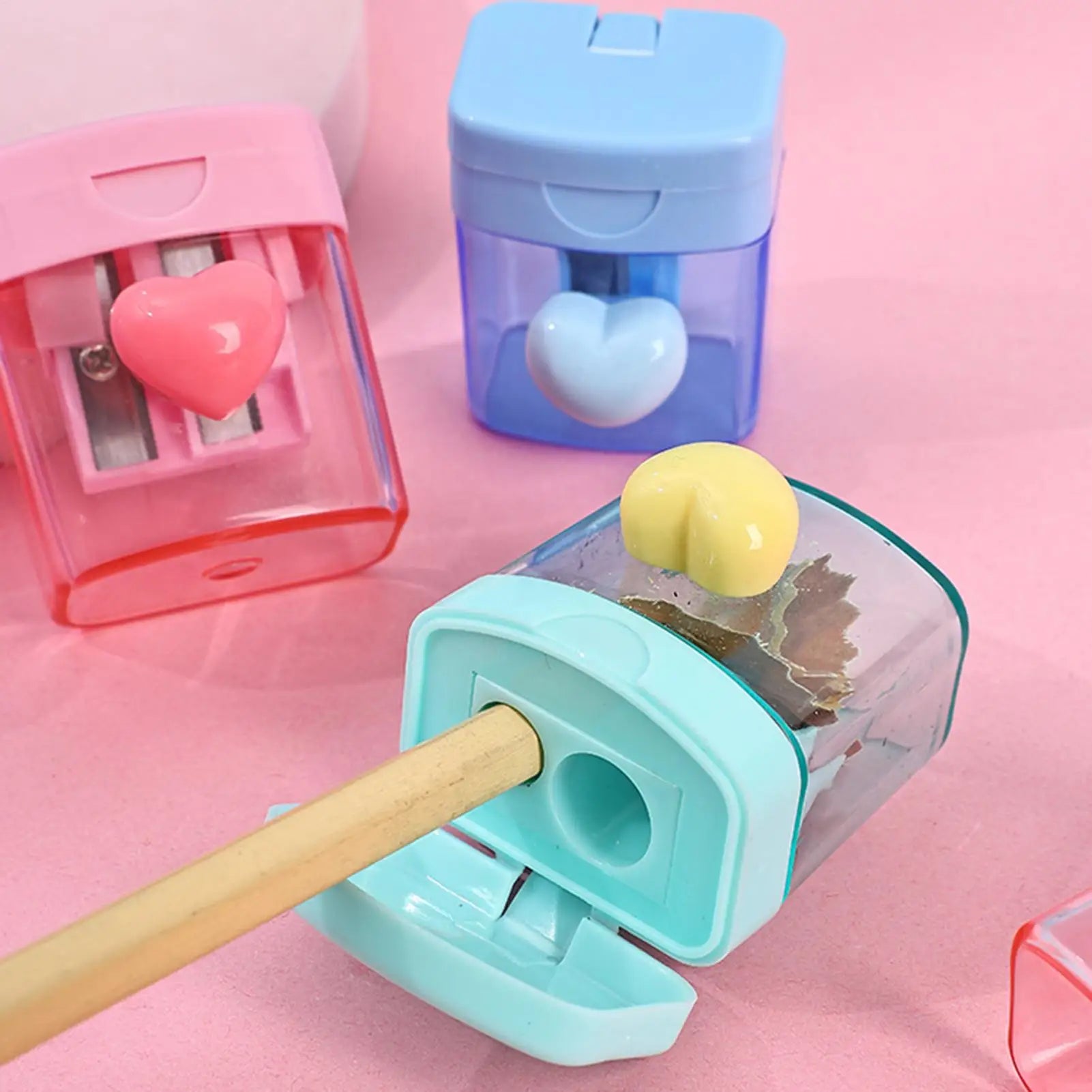 Cartoon Pencil Sharpener Double Hole Pencil Cutter Tool Pencil Sharpening Tool Student Stationery Simple School Office Supplies Zpaxo