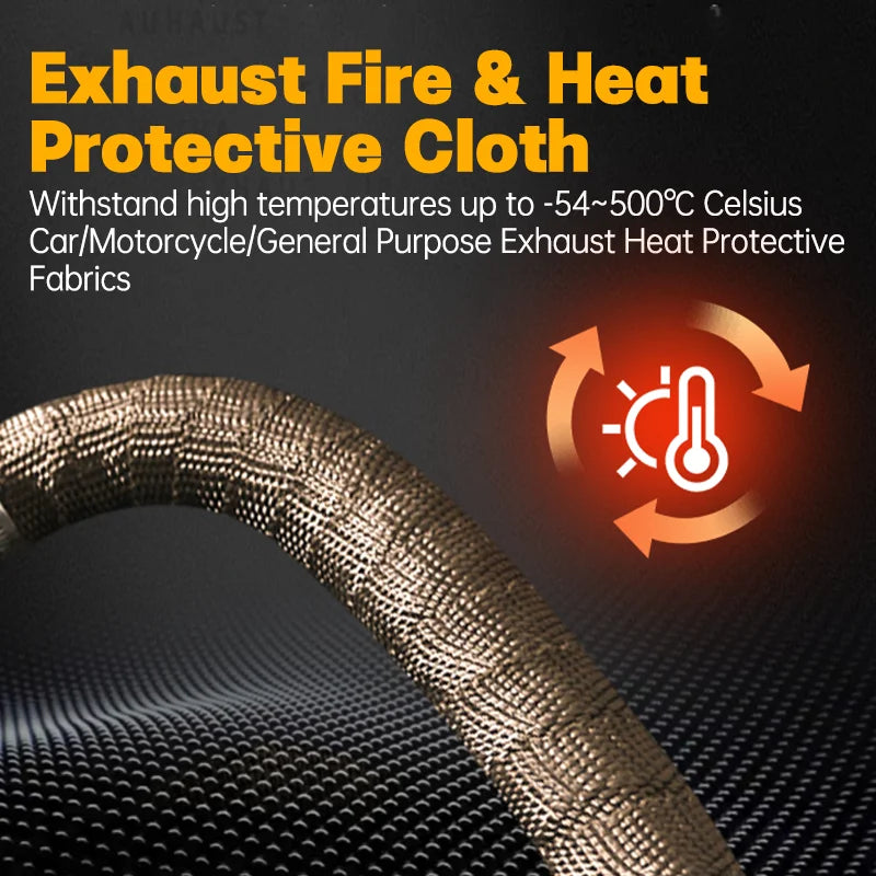 10 M Rolls Fiberglass Insulating Tape Motorcycle Exhaust Pipe Header