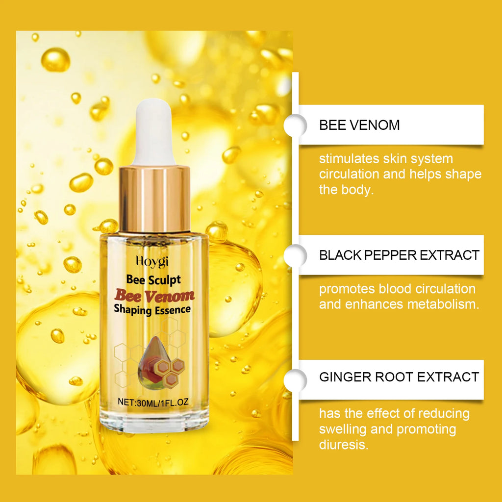Hoygi Bee Venom Shaping Oil Firming Lifting Body Skin Anti Cellulite Fat Burning Weight Loss Improve Sagging Thin Leg Massage Oi Zpaxo