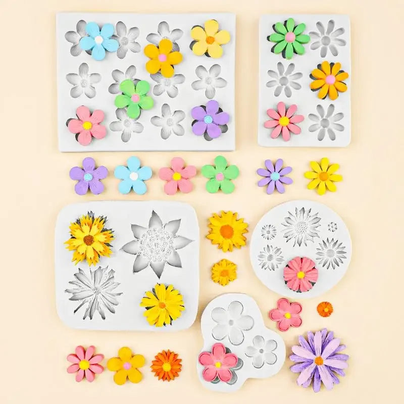 1Pc Cookie Cupcake Chocolate Baking Mold Mini Rose Camellia Flower Silicone Sugarcraft Mold Fondant Cake Decorating Tools Zpaxo
