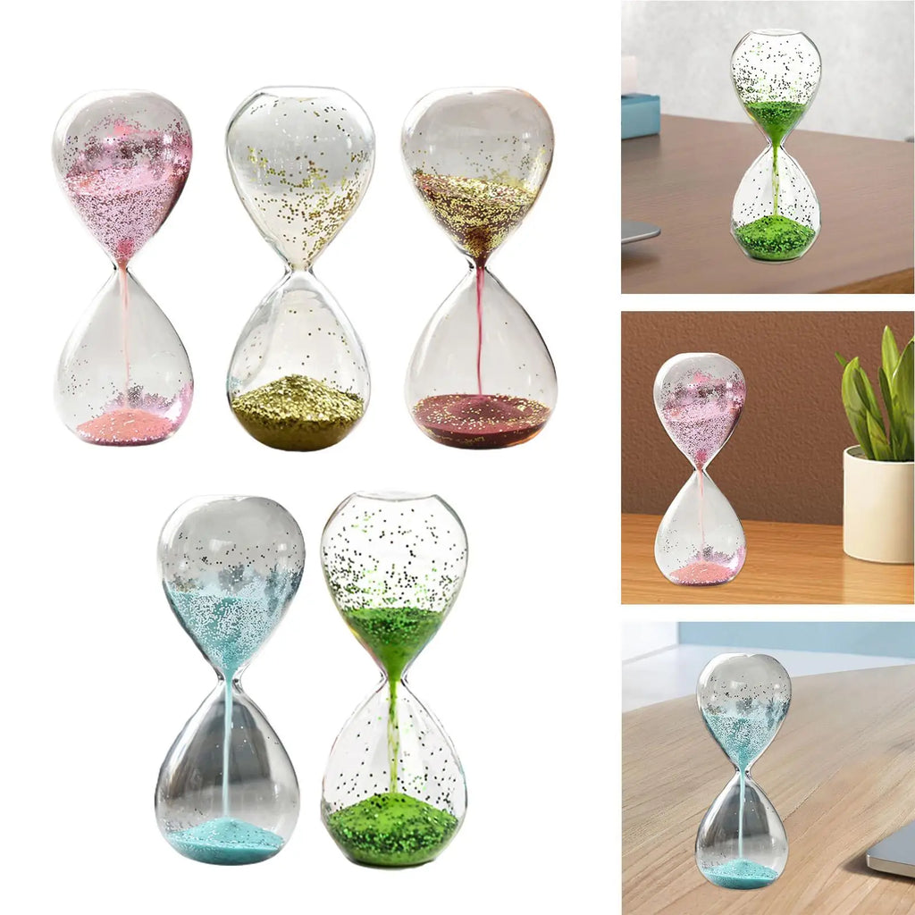 Glitter Sand Hourglass Timer – Desktop Ornament & Holiday Gift Decorative Hourglass Timer Zpaxo