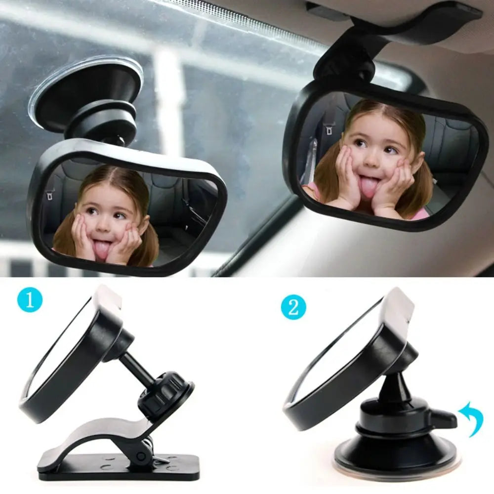 with Suction Baby View Mirror 360 Rotation Adjustable Baby Rear Convex Mirror Safety Clip-On Car Baby Kids Monitor Zpaxo
