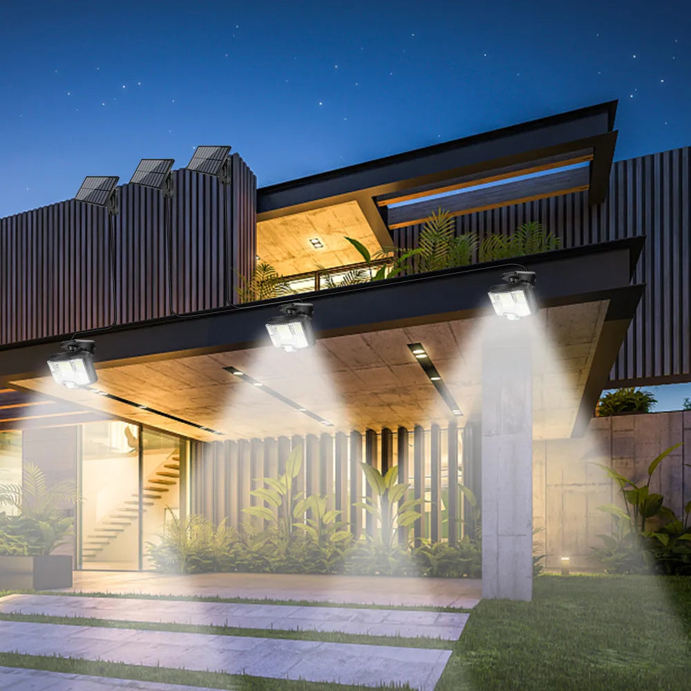 Solar LED Lights Outdoor Motion Sensor Split Lamp Remote Waterproof Zpaxo