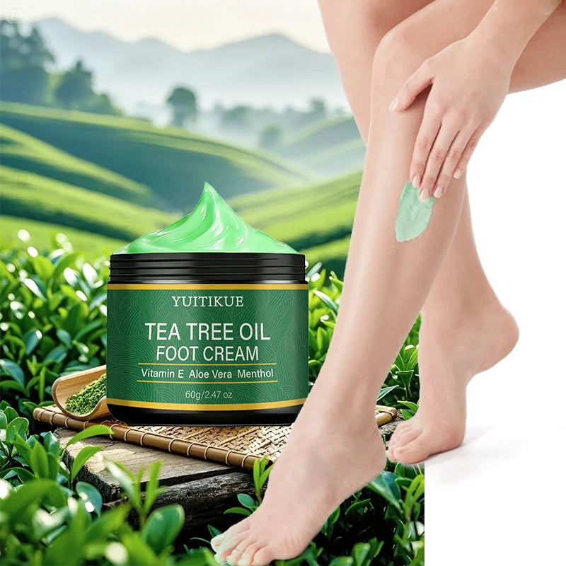 YUITIKUE Tea Tree Oil Foot Cream – Smooth Rough Skin, 60g Foot Care Cream Zpaxo