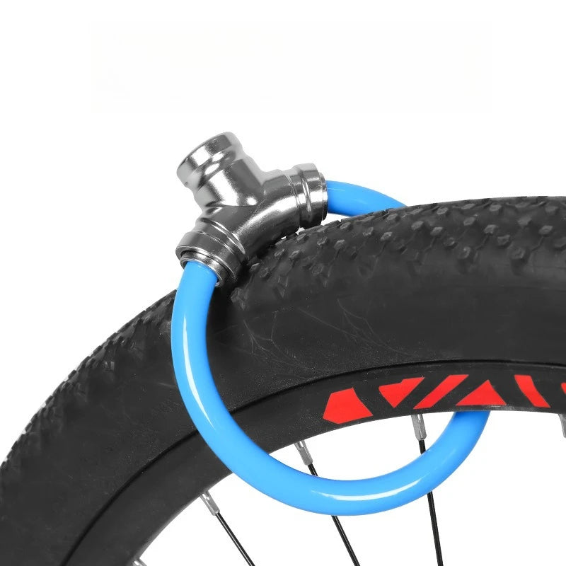 Bicycle Lock Mountain Bike Road Bike Bold Cable Lock Gold Ring Lock Battery Car Waterproof Shear-resistant and Anti-theft Lock Zpaxo