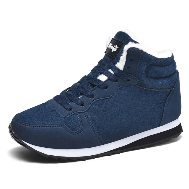 Women Boots Comfortable Winter Shoes Warm Sneakers Snow Waterproof Zpaxo Blue 37
