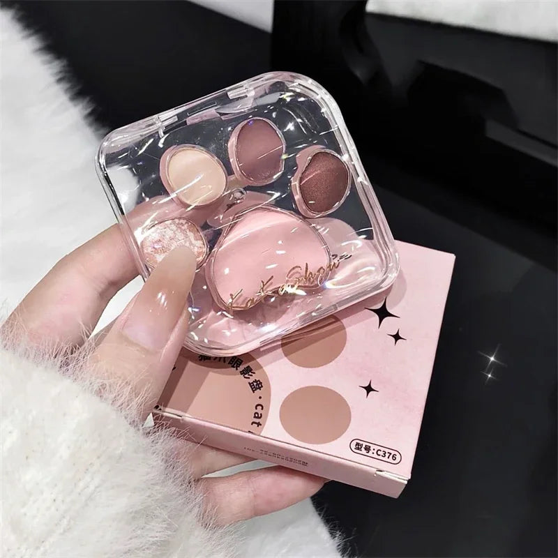 Cute Natural Eye Shadow Palette Glitter Eyeshadow Blusher Long Zpaxo