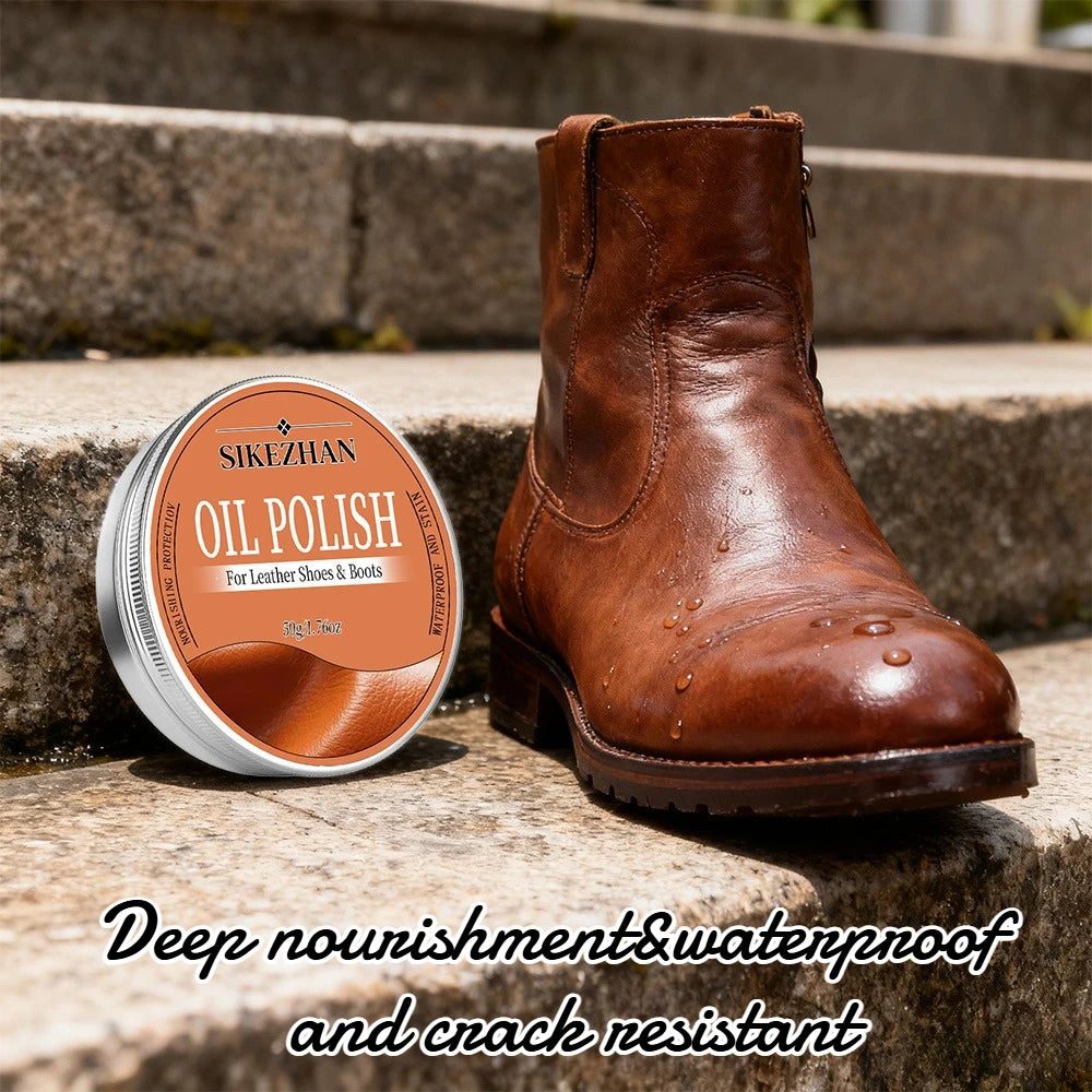 Finest Leather Shoe Polish Oil – Premium Shoe Care Cream for Leather Shoes and Boots, Nourish Restore Shine Waterproof & Protect Zpaxo