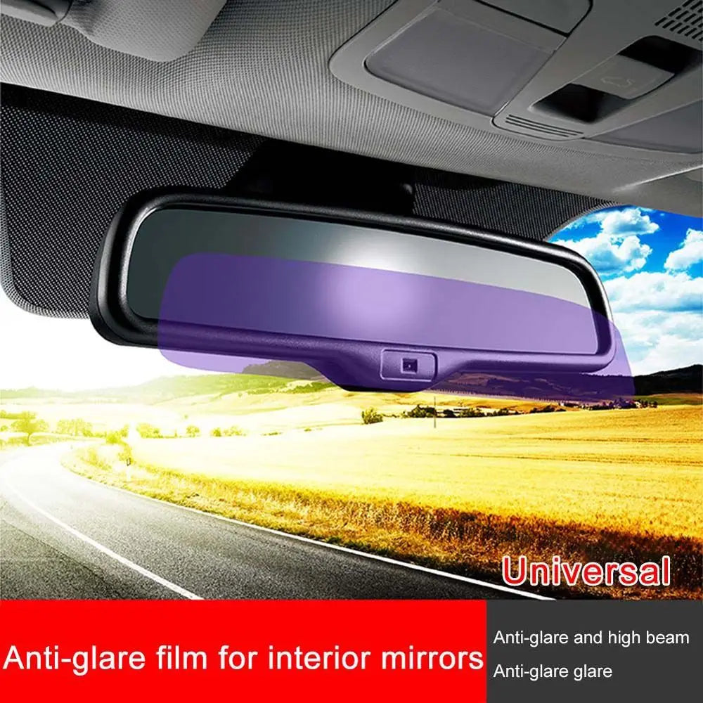 Accessories Night Reversing Anti Fog Film Safety film Car Interior Rearview Mirror Film Rearview mirror anti-reflective film Zpaxo Inverted Triang