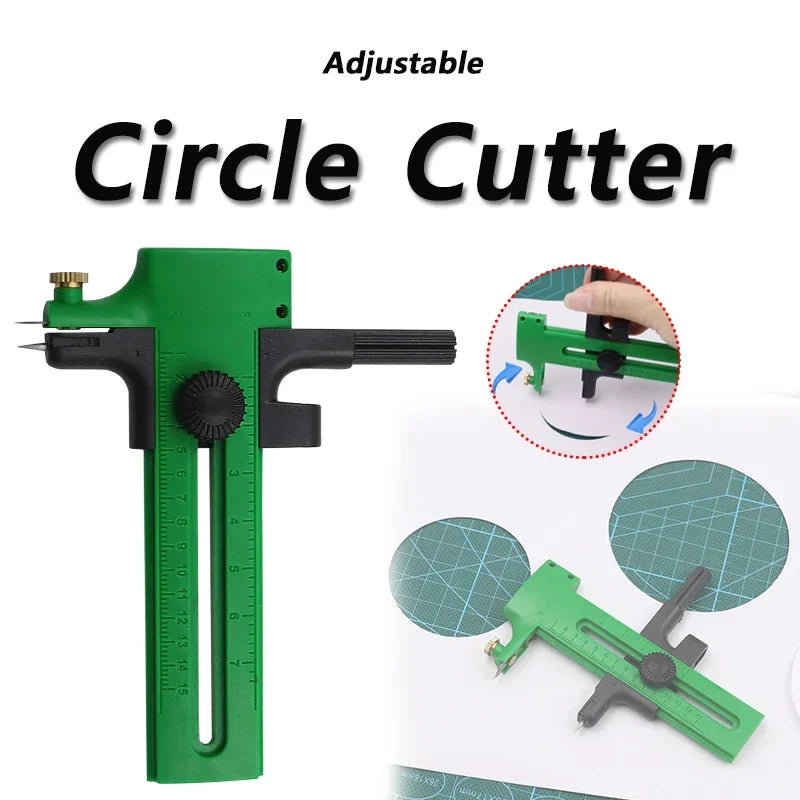 Circle Cutter Adjustable Circular Cutting Tool for Making Fabric Crafts DIY Scrapbook Art Craft Tool Circle Paper Cutter Zpaxo
