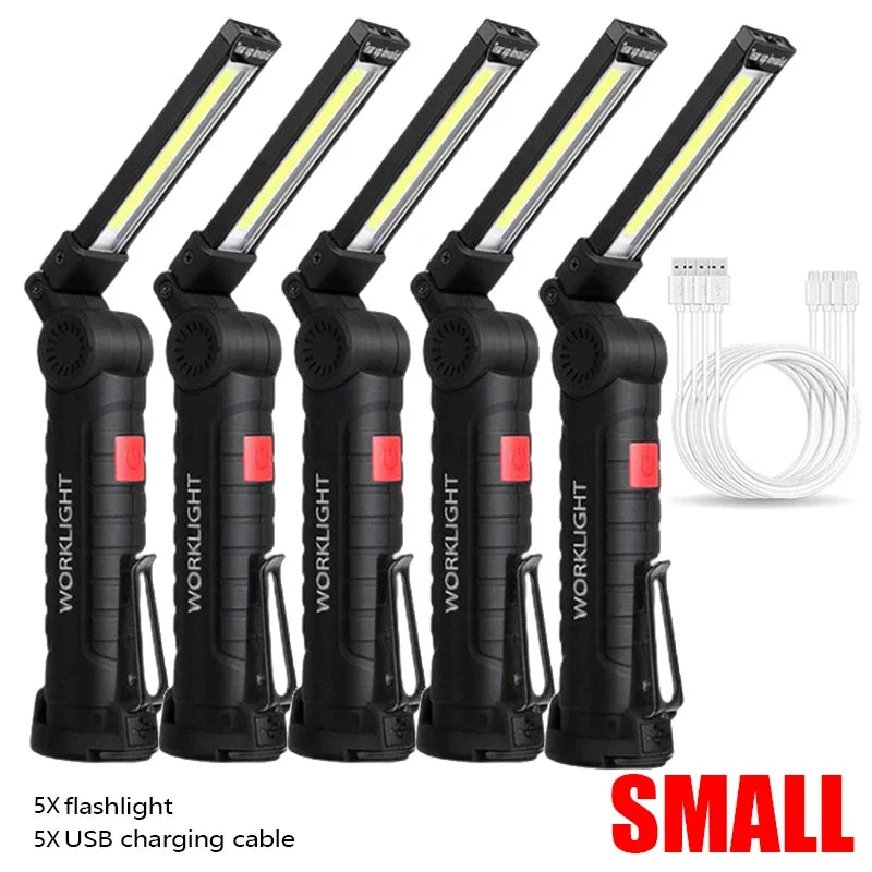 ESMARTER COB LED Work Light – USB Rechargeable Magnetic Torch LED Work Light Zpaxo W51 Small 5pcs