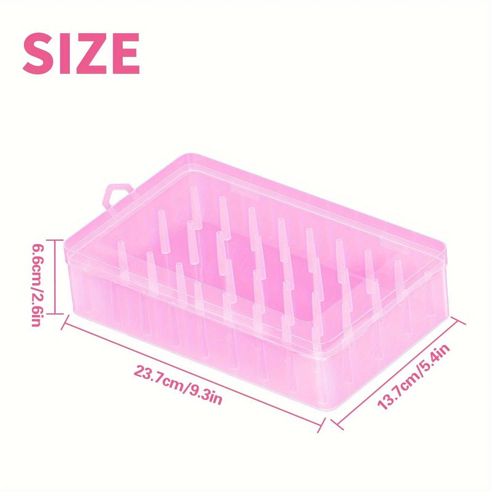42-Spool Thread Storage Box – Lockable Portable Organizer Thread Storage Box Zpaxo pink