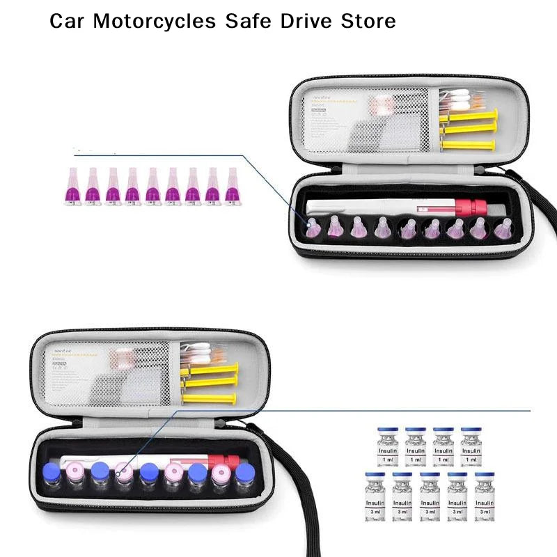 Hot3ML Insulin Vial Storage Case 9 Slots Empty Waterproof Protector