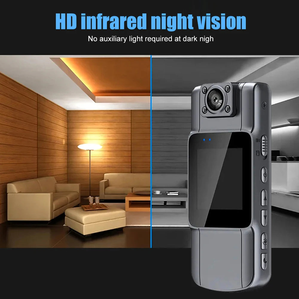 4K UHD Mini Body Camera Audio Video Recording 150 Wide Angle 180 Lens