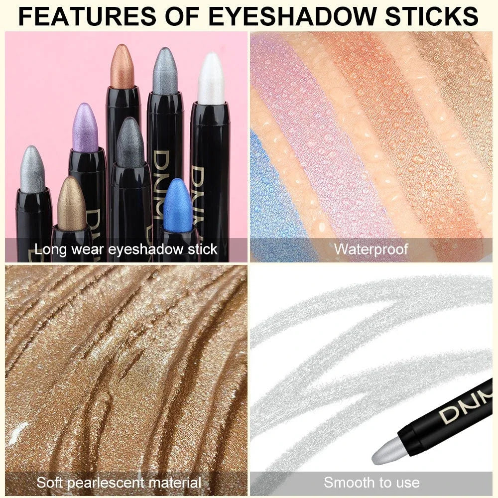 16Colors Shimmer Eyeshadow Stick Pearlescent Waterproof Eyeliner