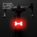 Creative Bicycle Taillights USB Charging Mountain Lights Night Road Bike Riding Equipment Accessories High Brightness Taillights Zpaxo Bone model < 1000 Mah