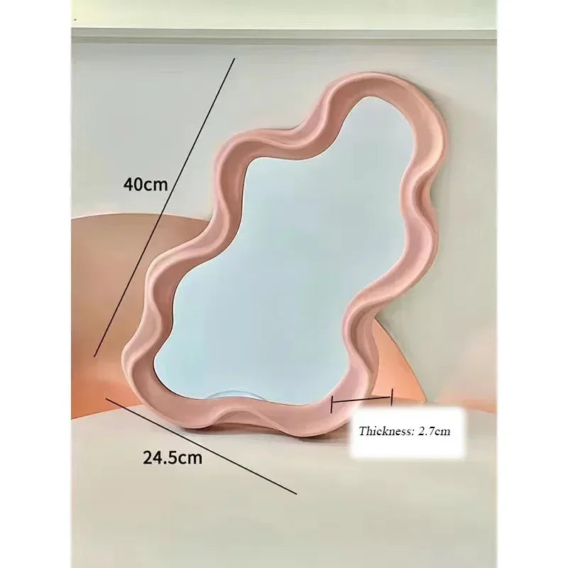 Irregular-shaped Tabletop Vanity Mirror Cloud-shaped Makeup
