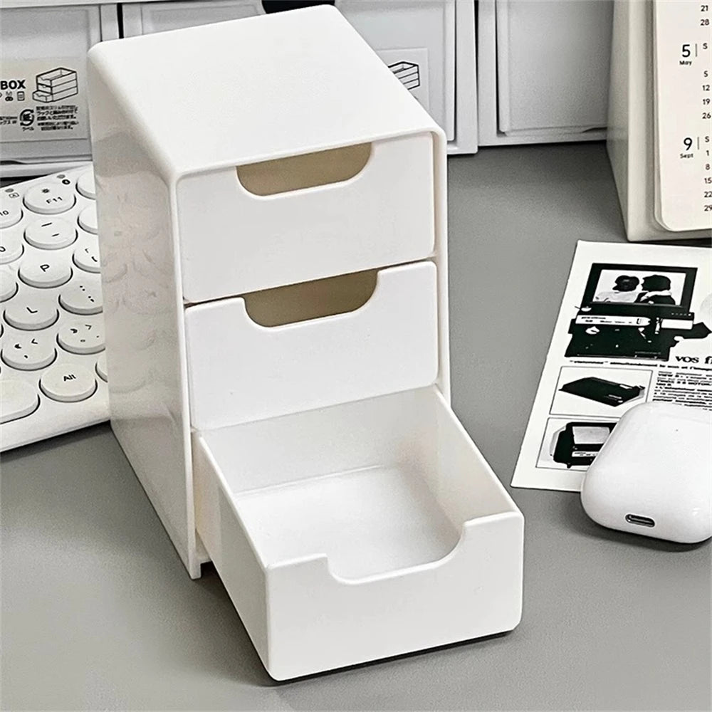 Mini 3-Tier Drawer Organizer – Desk, Jewelry & Cosmetics Drawer Organizer Zpaxo