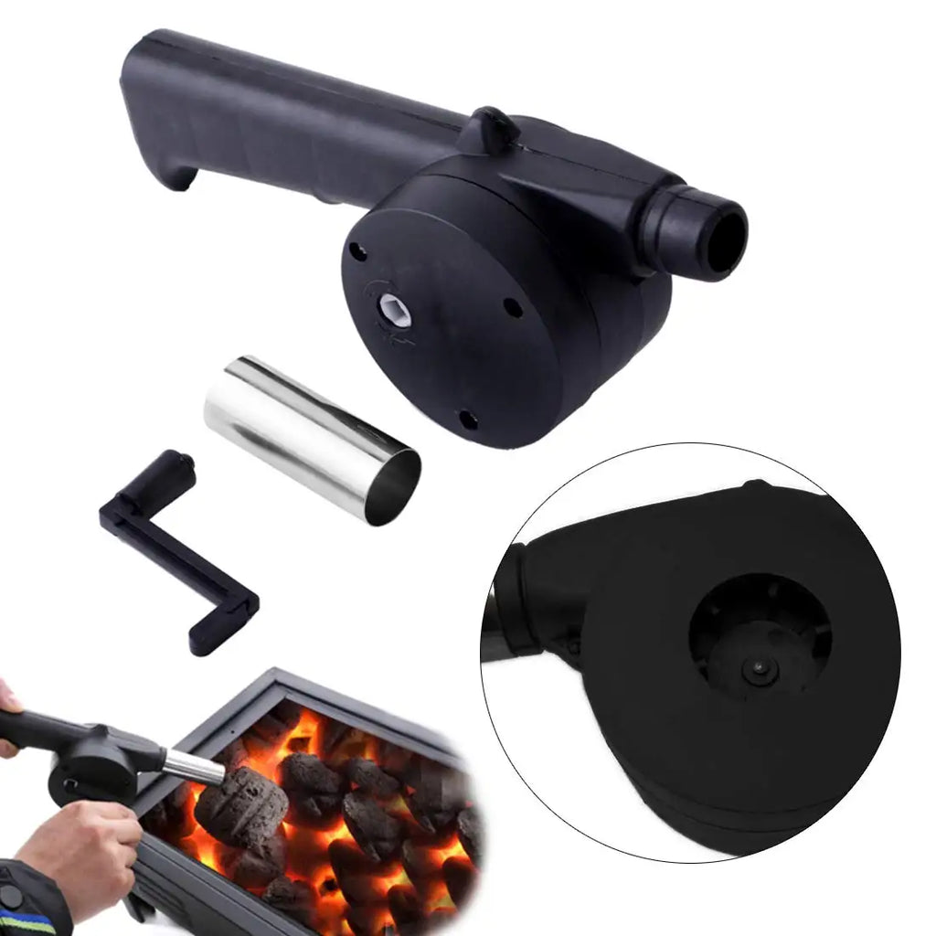 Outdoor Barbecue Fan Hand-cranked Air Blower Portable BBQ Grill Fire Bellows Tools Picnic Camping Accessories Barbeque Zpaxo