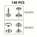 Heavy-Duty Snap Fastener Tool Set/ Canvas Snap Refill Kit-Adjustable with Punching Function, for Boat Covers, Canvas, Tarps Zpaxo Button Refill Pack