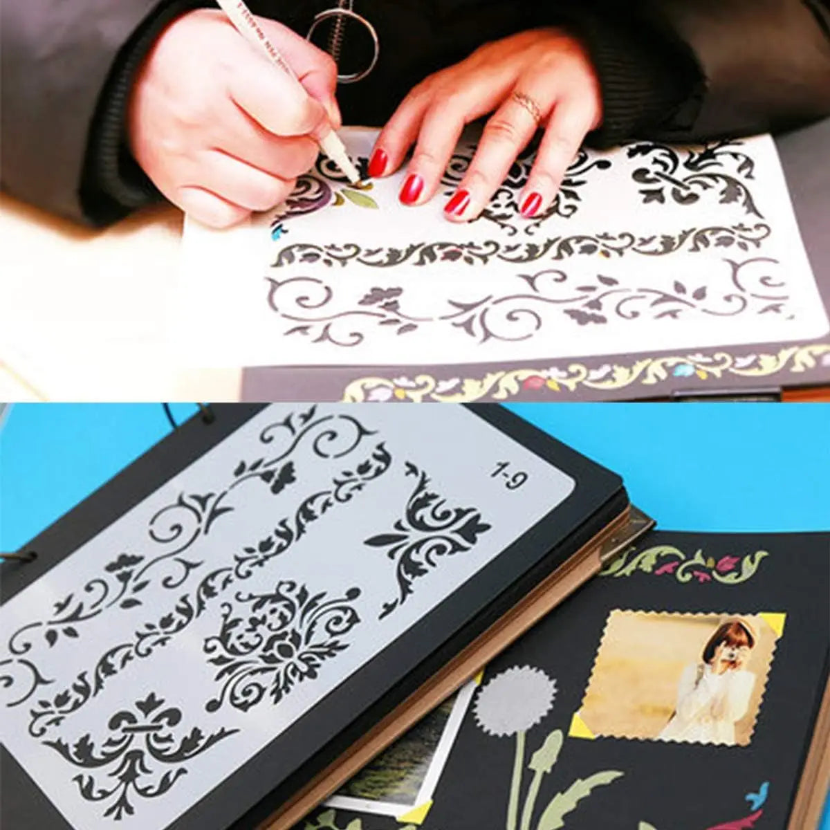 12-Piece Alphabet Stencil Set – DIY Painting & Scrapbooking