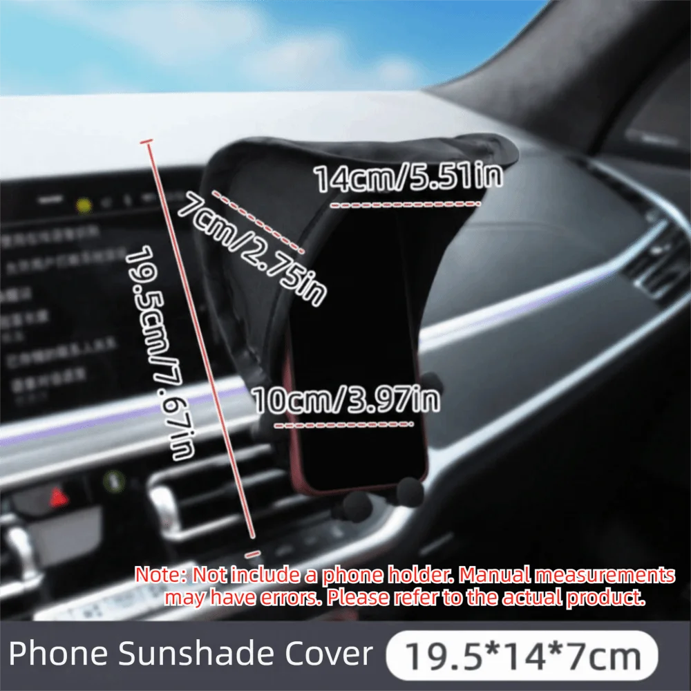 Compact Car Mobile Phone Sunshade Adjustable Angle All-weather Zpaxo