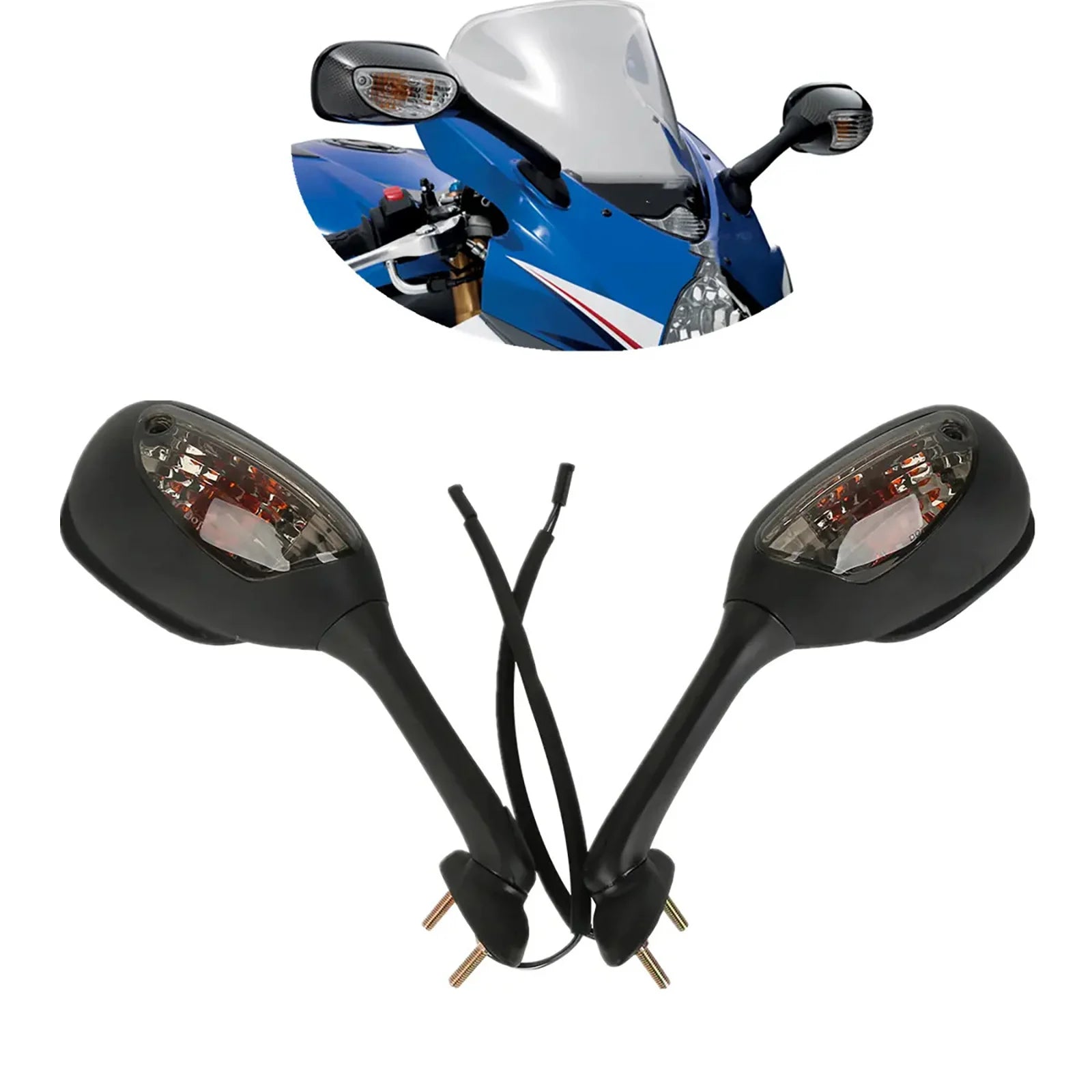 1 Pair Rearview Mirrors Bulit Turn Signal Light Replacement Parts