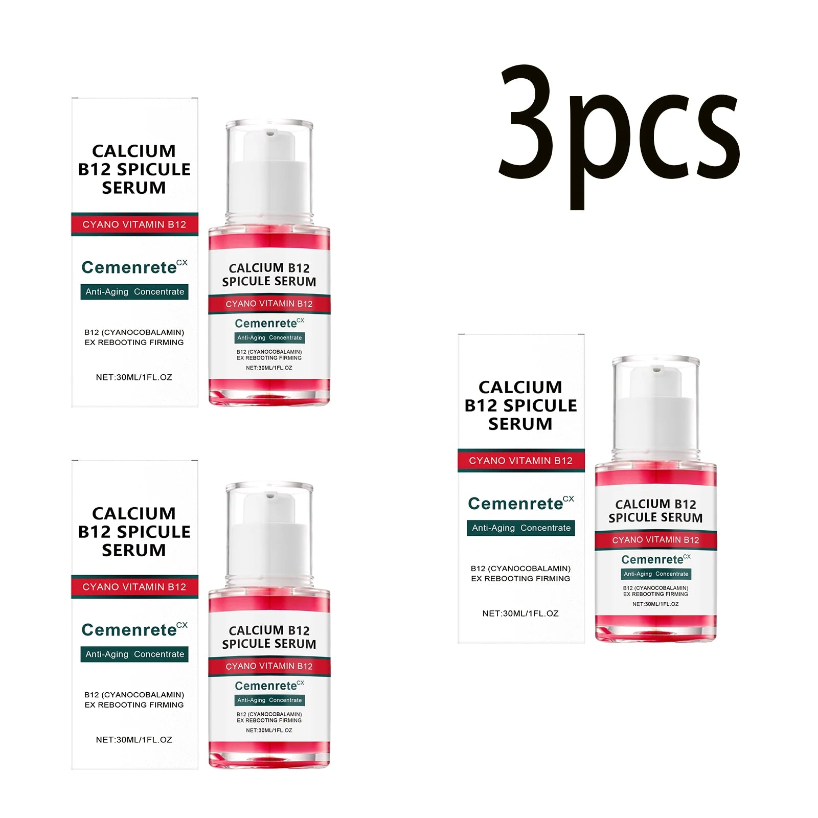 Pink Spicule Pore Tightening Anti-Aging Serum,ull Hydrating Protecting Skin Bright Revitalizing Unisex Essence Zpaxo 30mlx3boxed