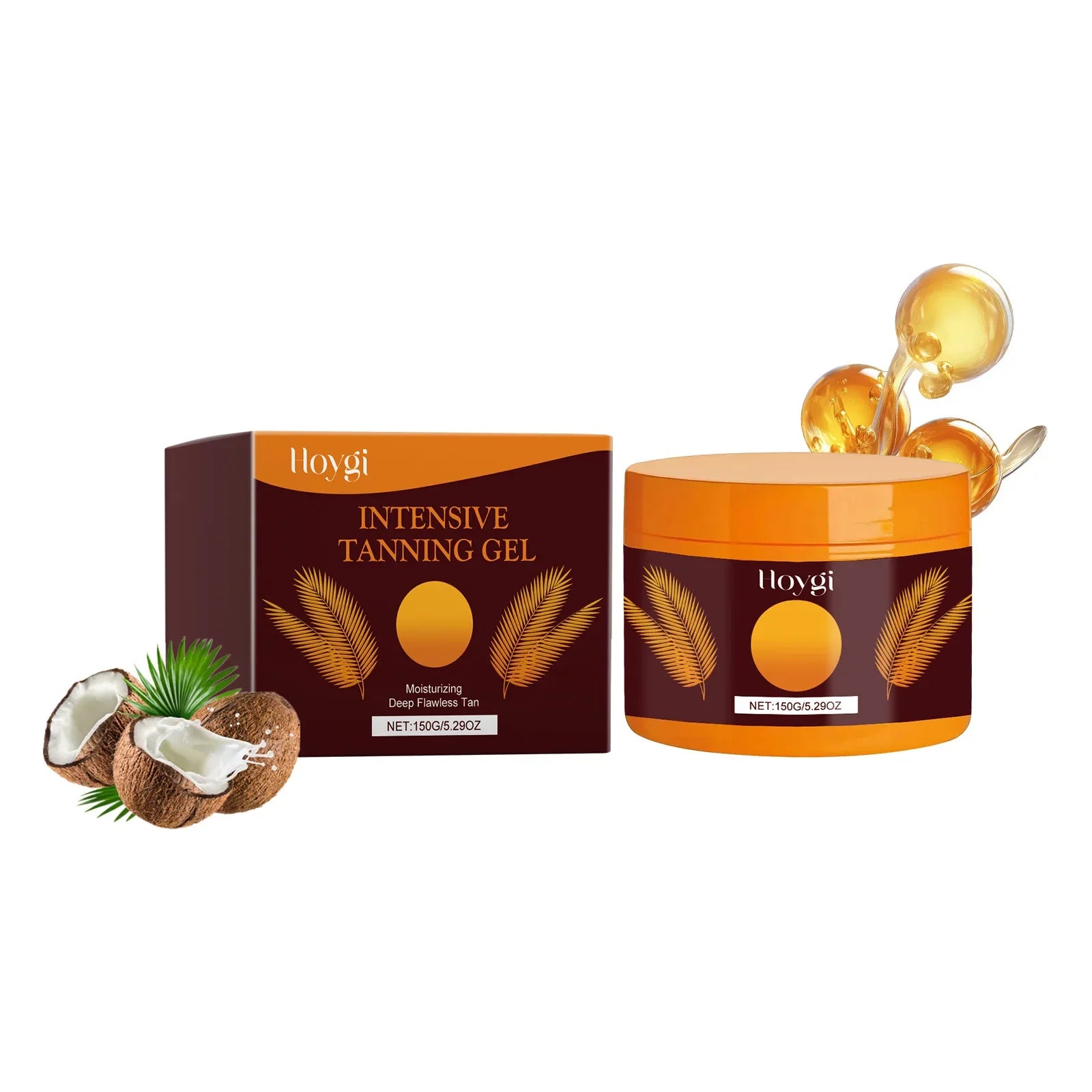 Hoygi Sunless Self Tanning Gel – Natural Bronzer Face & Body Self Tanning Gel Zpaxo 150ml Boxed