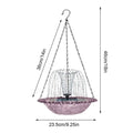 Solar Bird Bath Hangable Fountain Hummingbird Feeding Bowl Water Pump