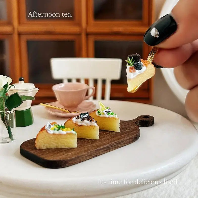 Miniature DIY Food Craft 1 12 Scale Basque Cake Bread Dollhouse Zpaxo Default Title