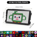 Smart Pixel Art Digital Night Light LED Panel Display Cool Animation Frame with APP Control For Gaming Room Decoration Gifts Zpaxo USB Plug 24X48