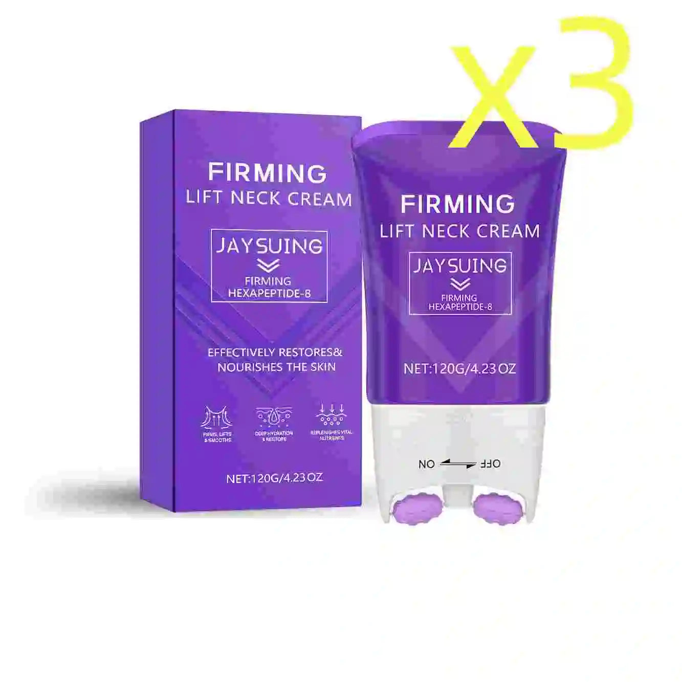 Jaysuing Neck Roller Cream – Anti-Wrinkle Firming & Lifting 120g Neck Firming Cream Zpaxo 3x120g 120g