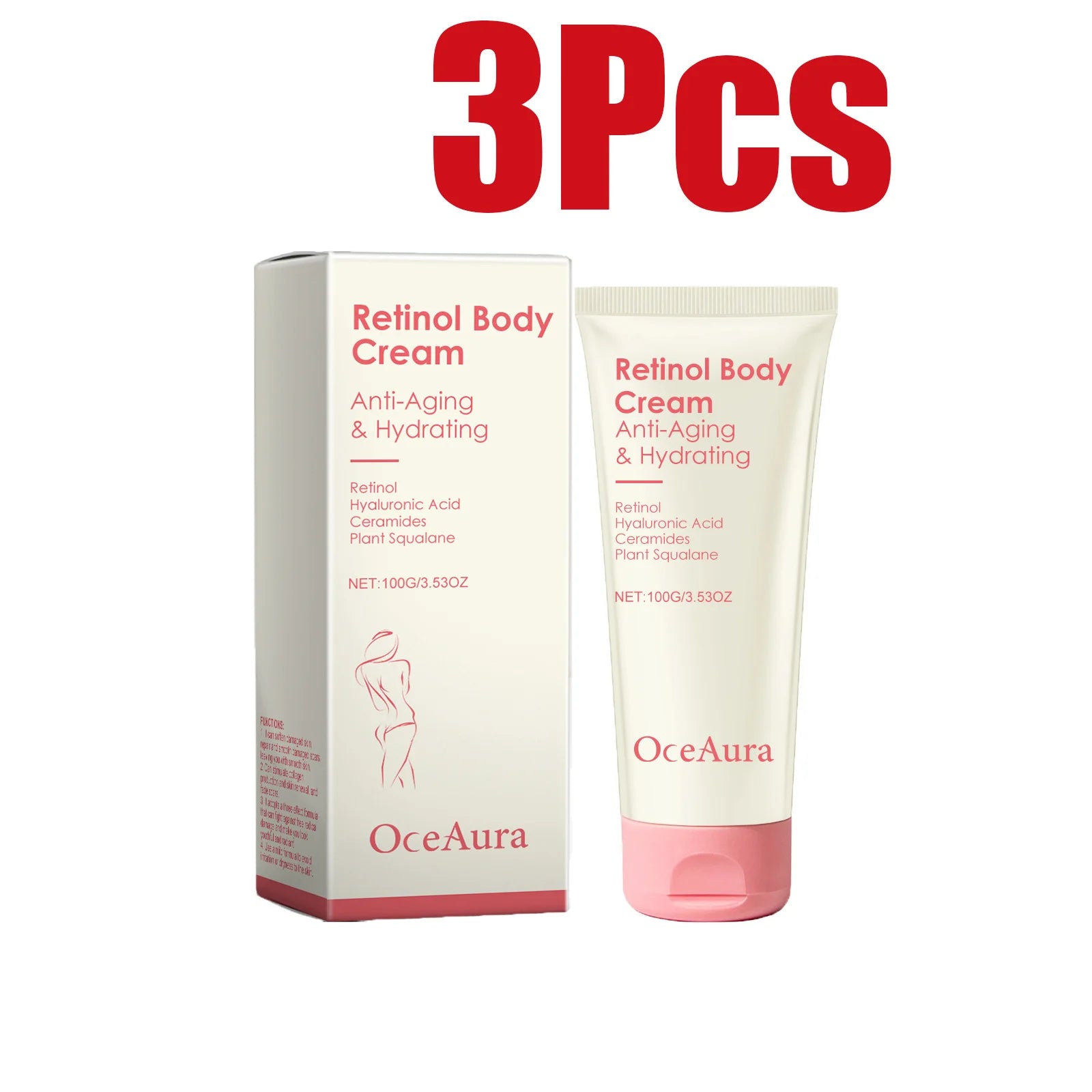 OceAura Retinol Firming Body Cream – Anti-Wrinkle & Tightening Firming Body Cream Zpaxo 300g Boxed