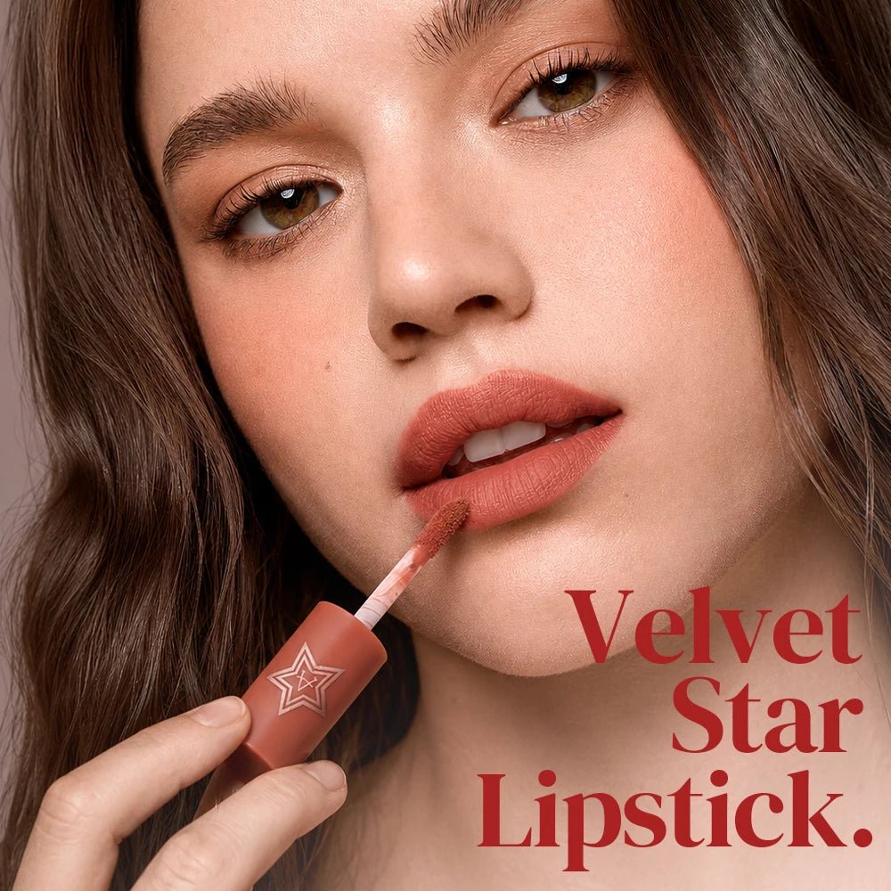 Silky Matte Lip Lacquer Long-Wear Non-Drying Lip Gloss Natural Contour Kiss-Proof Non-Transfer Daily Lip Glaze Beauty Cosmetics Zpaxo