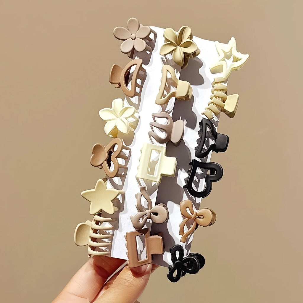 Mini Hair Clips Set 10/20/30pcs – Beige Neutral Mixed Styles