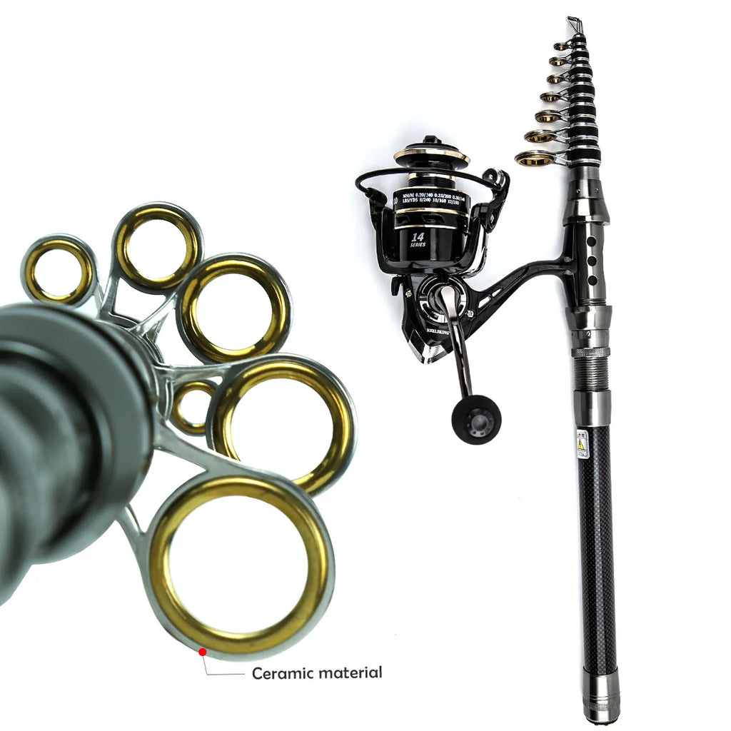 Telescopic Lure Fishing Rod Set – Baitcasting Sea & Lake Rod
