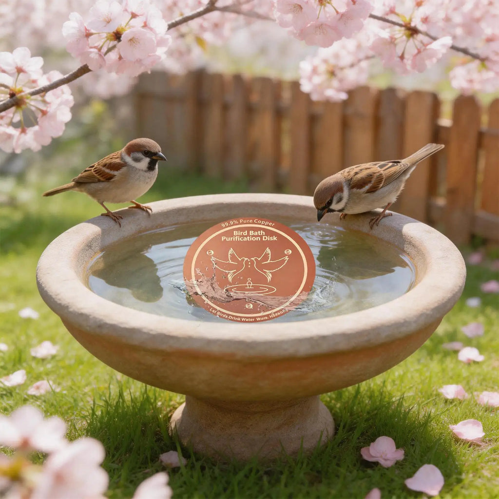 Bird Bath Copper Birdbath Purifier Triple-point Support Disk Zpaxo